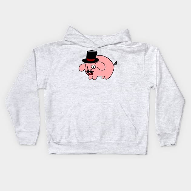 Fancy Pig Kids Hoodie by saradaboru